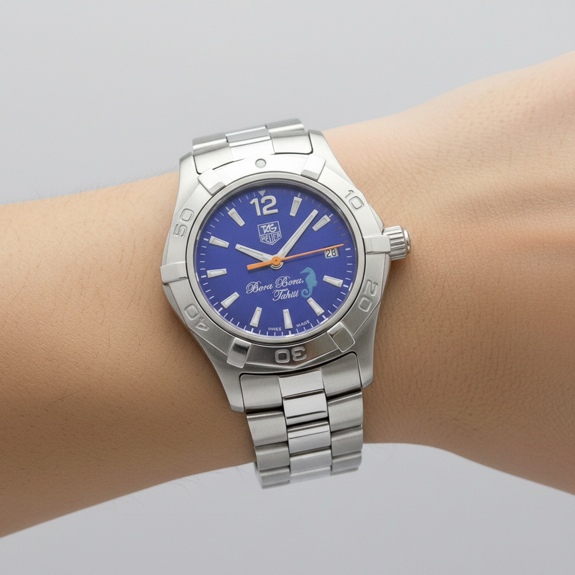 TAG HEUER Aquaracer Borabora Tahiti LTD Edition Watch WAF141R Polished