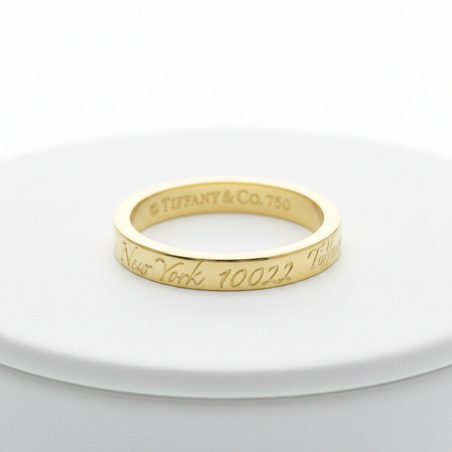 Tiffany Notes Ring Yellow Gold (18K) Fashion No Stone Band Ring Gold
