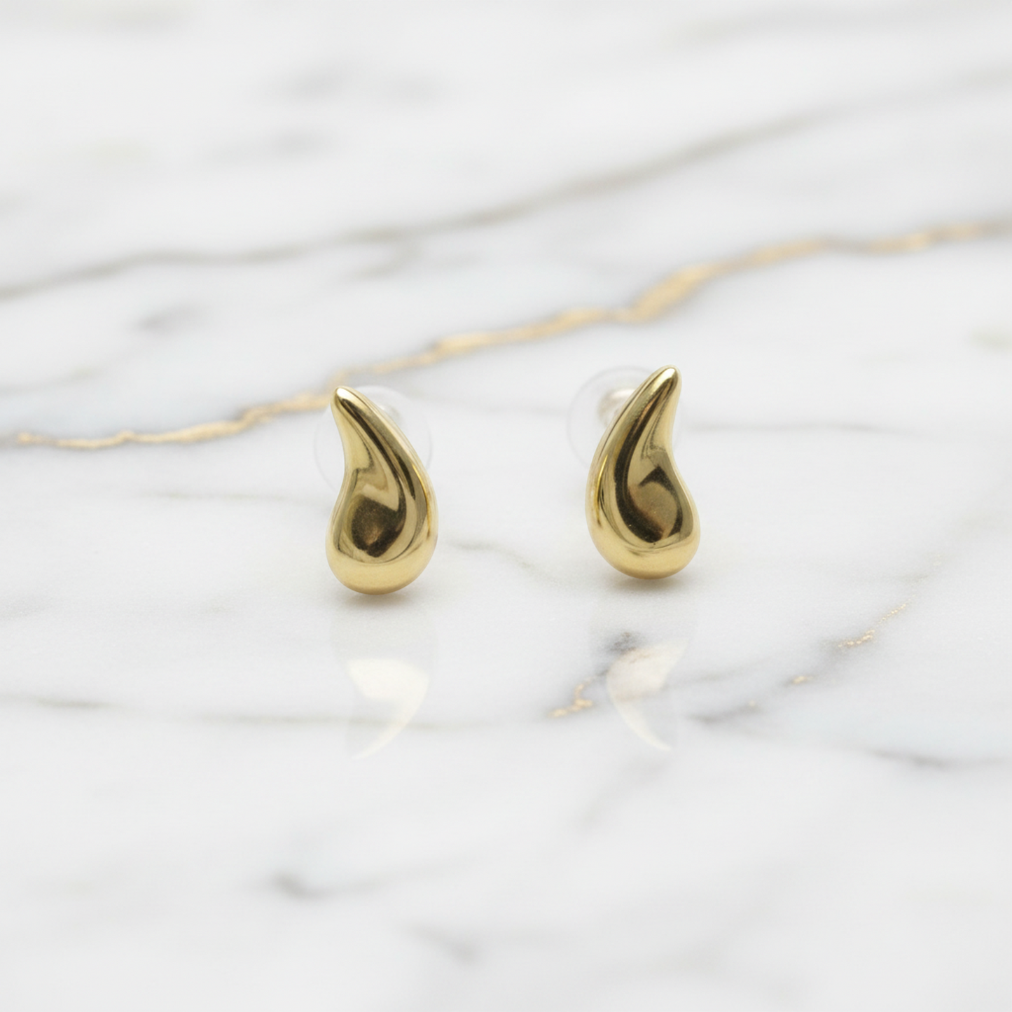Tiffany Teardrop Earrings No Stone Yellow Gold (18K) Stud Earrings Gold