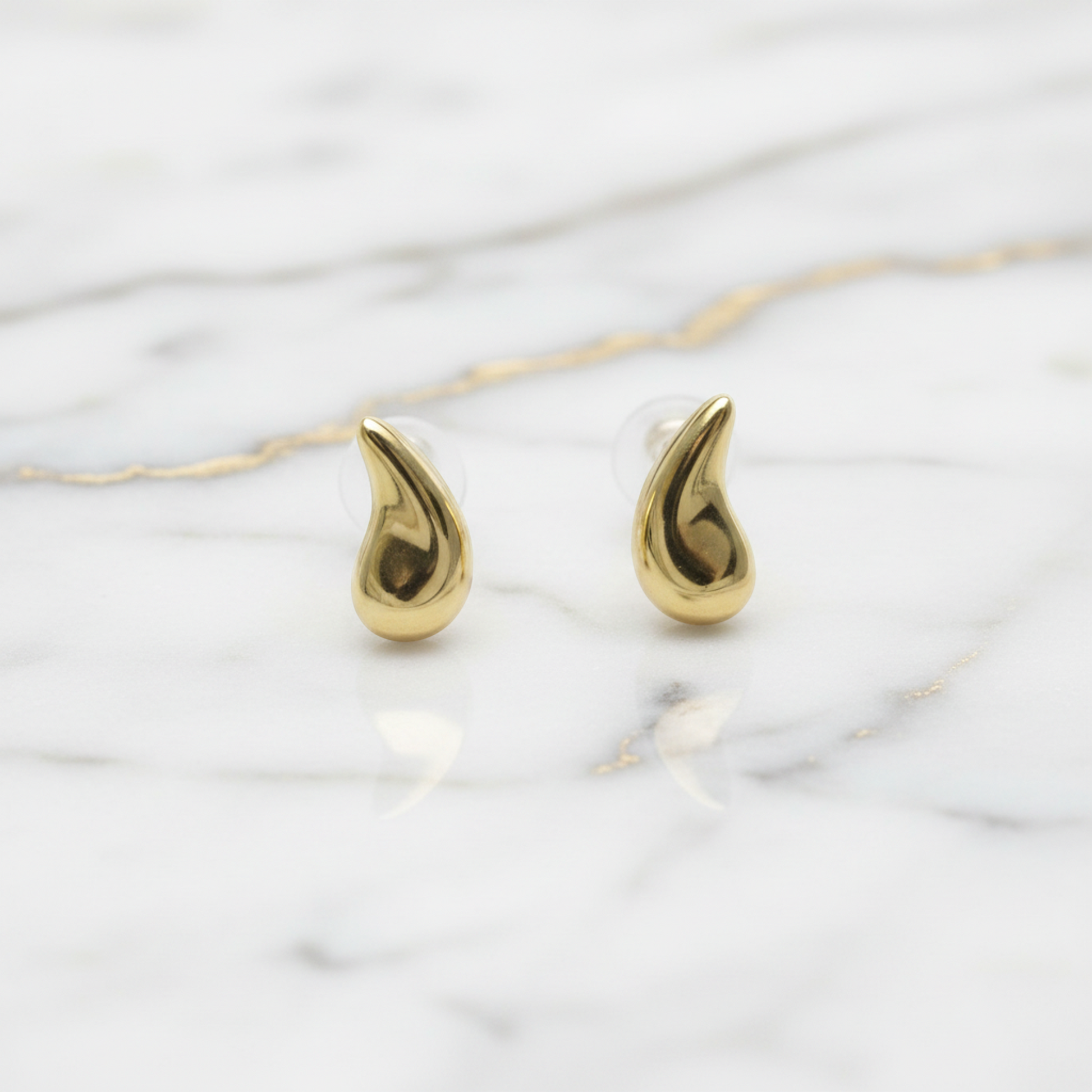 Tiffany Teardrop Earrings No Stone Yellow Gold (18K) Stud Earrings Gold