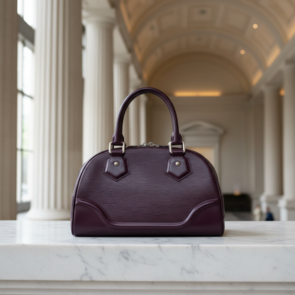 Louis Vuitton Epi Boring Montaigne PM M5932K Women's Handbag Cassis