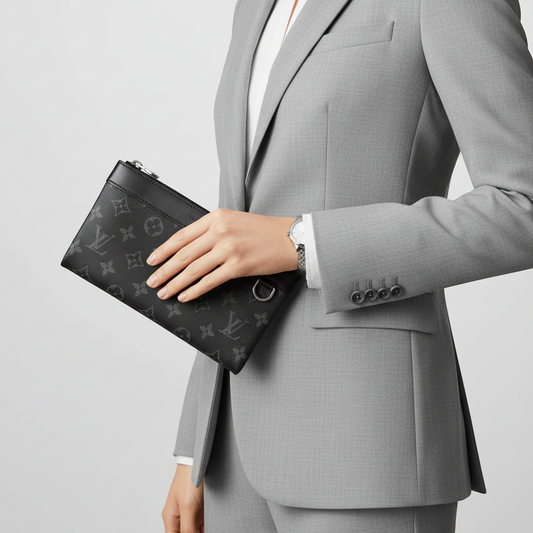 Louis Vuitton Monogram Eclipse Pochette Discovery PM M44323 Men's Clutch Bag,Pouch Monogram Eclipse