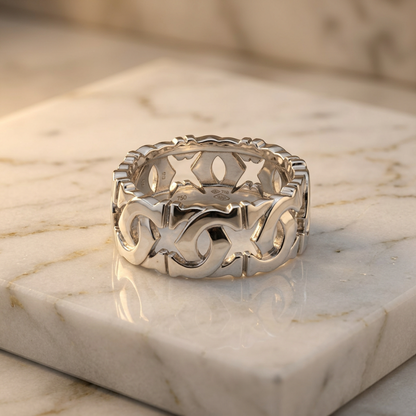 Cartier Entrelacé Ring N4123155 White Gold (18K) Fashion No Stone Band Ring Silver