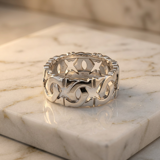 Cartier Entrelacé Ring N4123155 White Gold (18K) Fashion No Stone Band Ring Silver