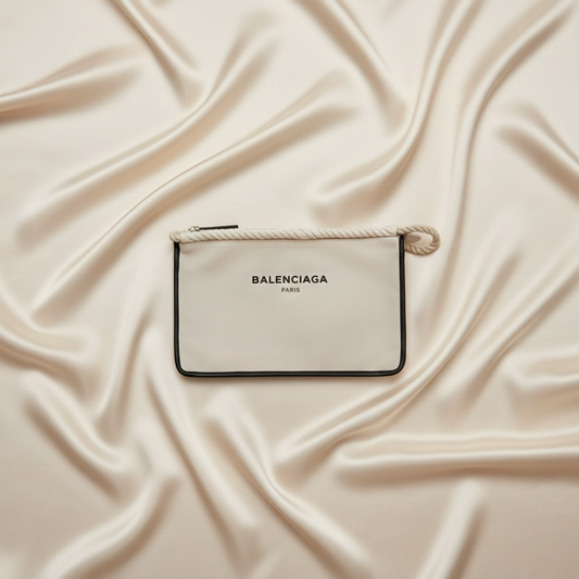 Balenciaga 427443 Men,Women Leather Clutch Bag Black,Off-white