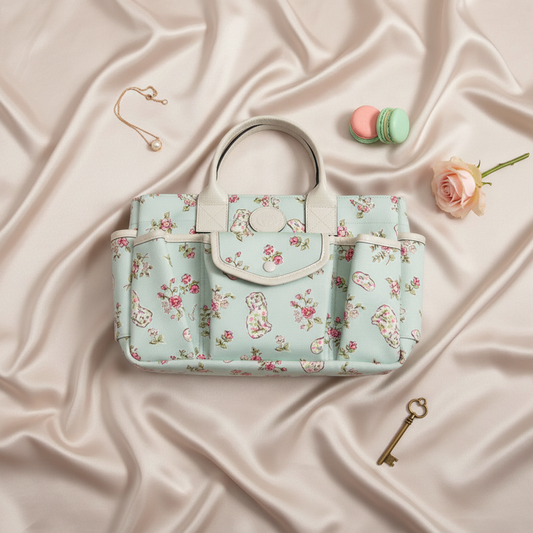 Gucci Interlocking G Children 628159 Girls' Canvas,Leather Handbag Mint Blue,Pink,White