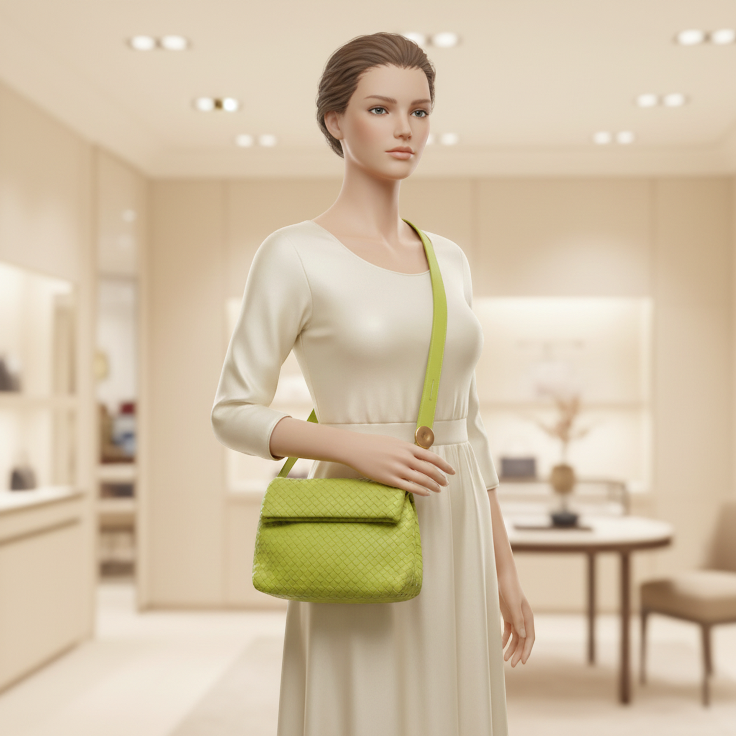 Bottega Veneta Intrecciato Fold 642637 Women,Men Leather Shoulder Bag Yellow