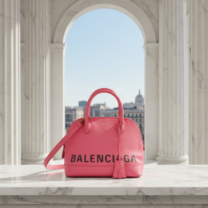Balenciaga Ville Top Handle S 518873 Women's Leather Handbag Pink