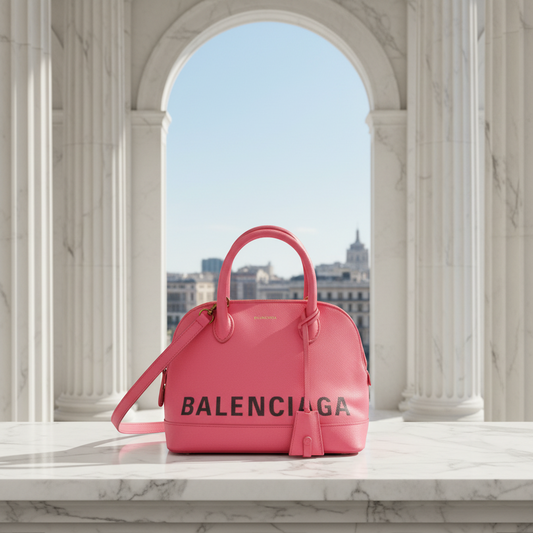 Balenciaga Ville Top Handle S 518873 Women's Leather Handbag Pink