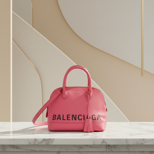 Balenciaga Ville Top Handle S 518873 Women's Leather Handbag Pink