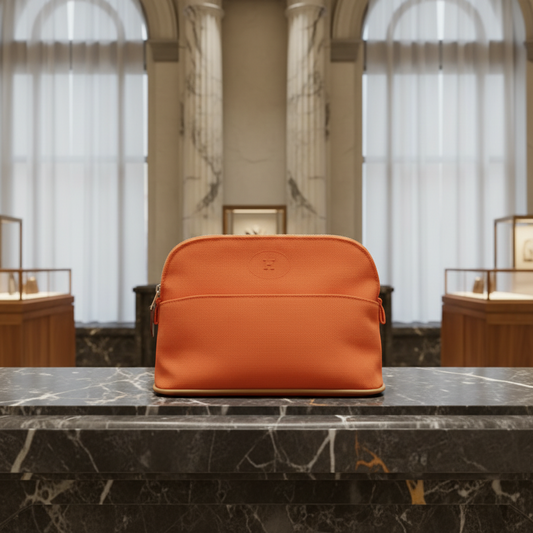 Hermes Bolide Mini 20 Men,Women Cotton Pouch Orange