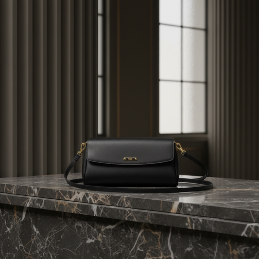 Fendi Mini Pouch 8M0327 Women's Leather Pouch,Shoulder Bag Black