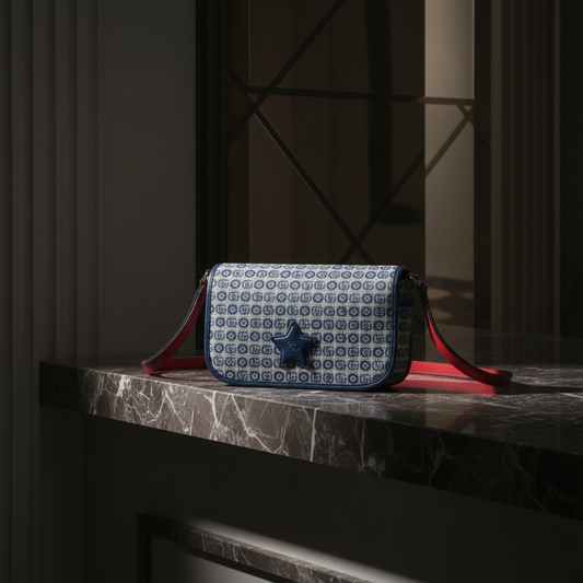 Gucci Children Interlocking G 664143 Boys,Girls Canvas,Leather Shoulder Bag Blue,Red Color