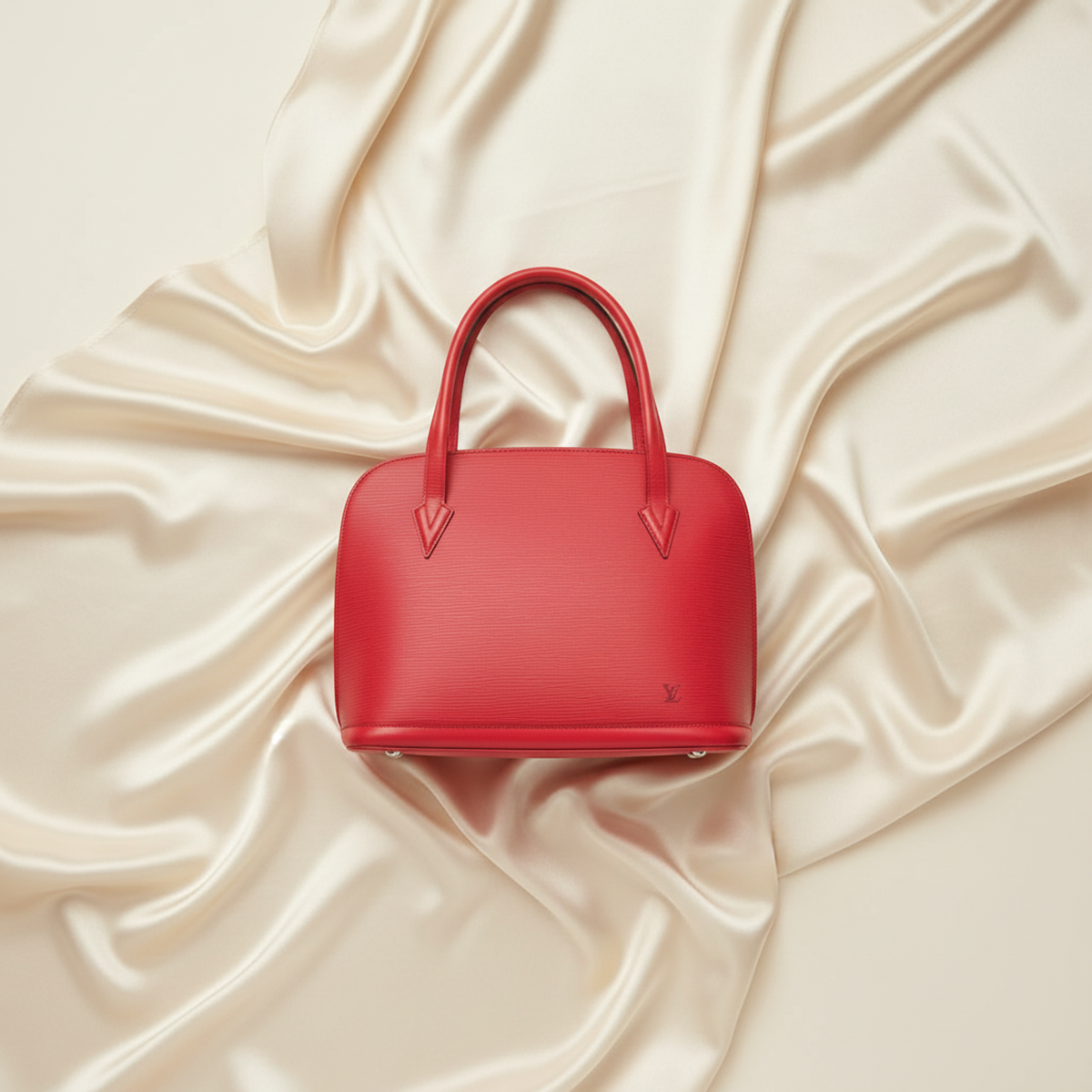 Louis Vuitton Epi Lussac M52287 Women's Shoulder Bag Castilian Red