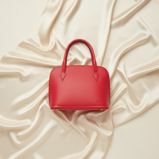 Louis Vuitton Epi Lussac M52287 Women's Shoulder Bag Castilian Red