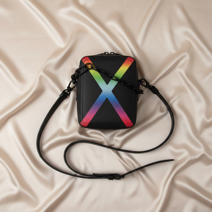 Louis Vuitton Taiga Danube Messenger M30332 Men's Shoulder Bag Black,Multi-color