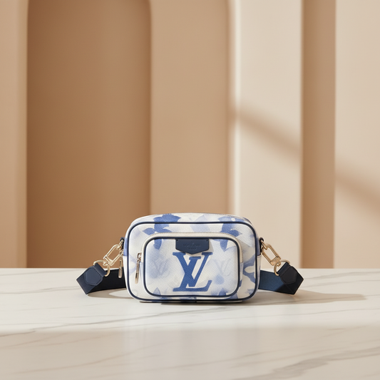 Louis Vuitton Monogram Outdoor Pouch M45763 Men,Women Pouch,Shoulder Bag Blue,White