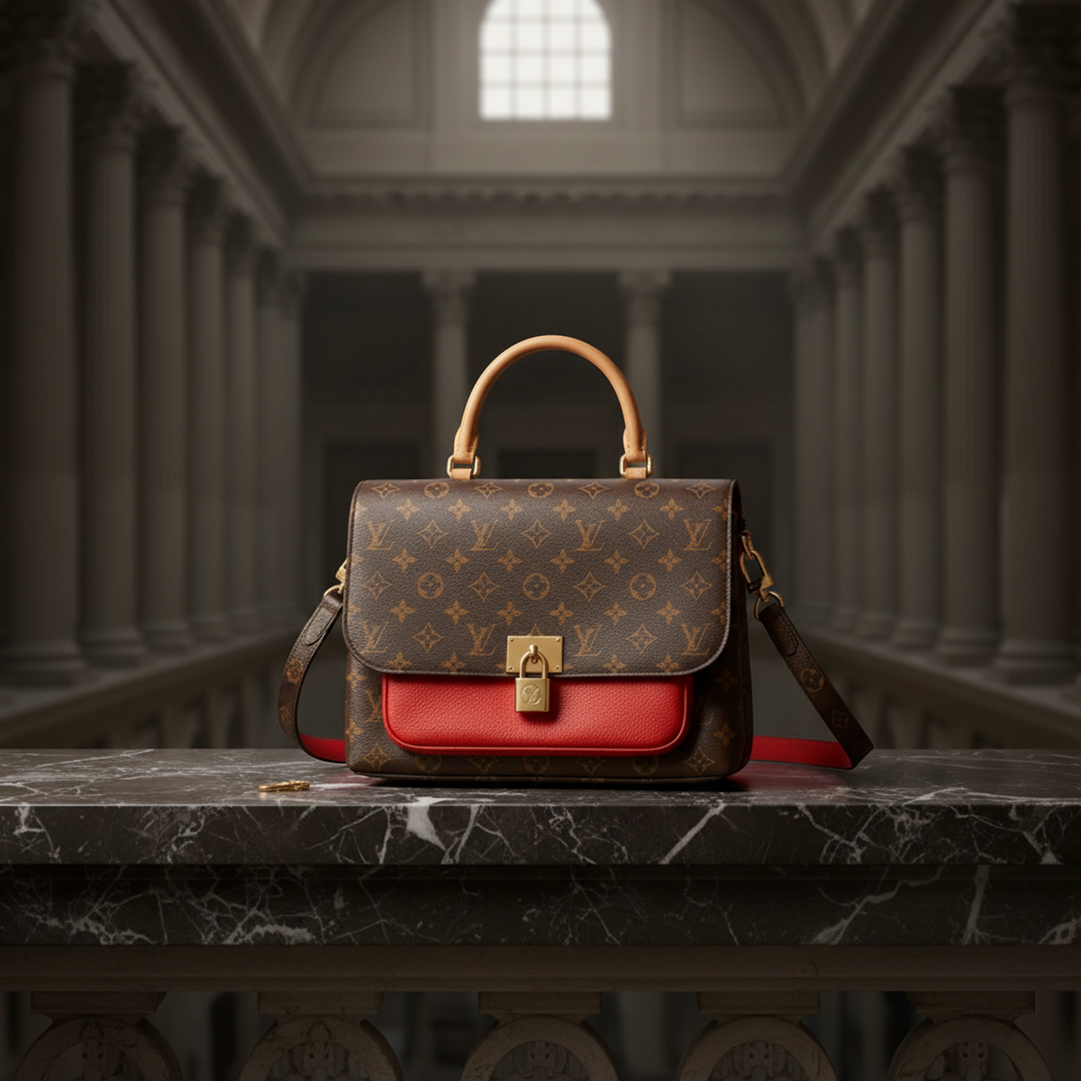 Louis Vuitton Monogram Marignan M44286 Women's Handbag,Shoulder Bag Coquelicots,Monogram