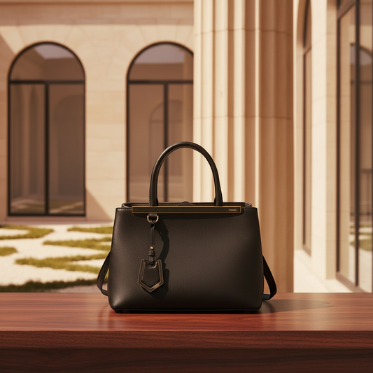 Fendi Toujour 8BH253 Women's Leather Handbag,Shoulder Bag Black