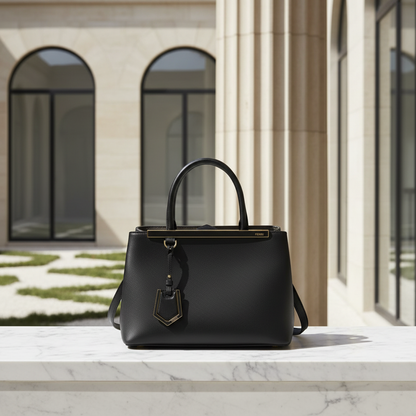 Fendi Toujour 8BH253 Women's Leather Handbag,Shoulder Bag Black