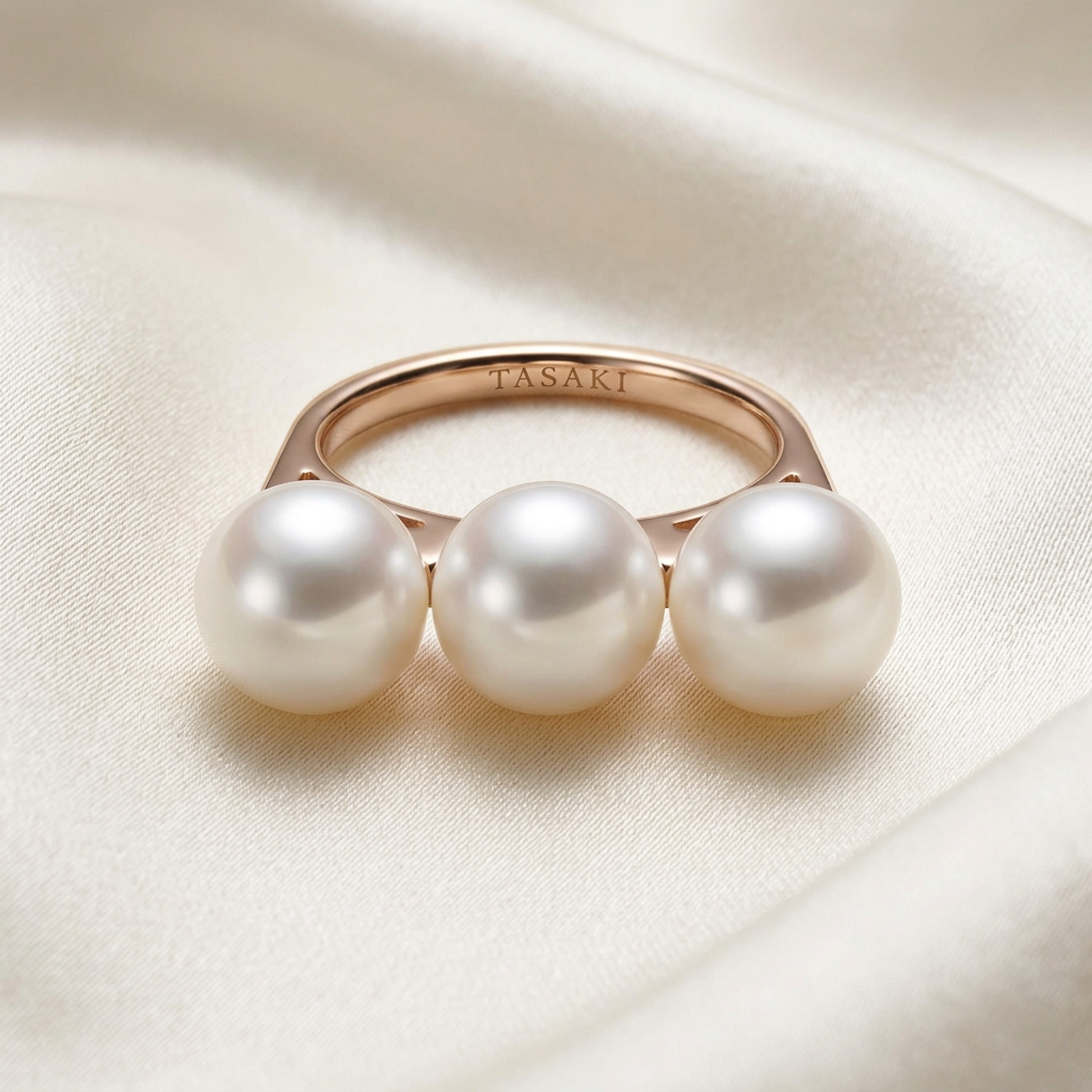 Tasaki Balance Neo Ring Pink Gold (18K) Fashion Pearl Band Ring Pink Gold