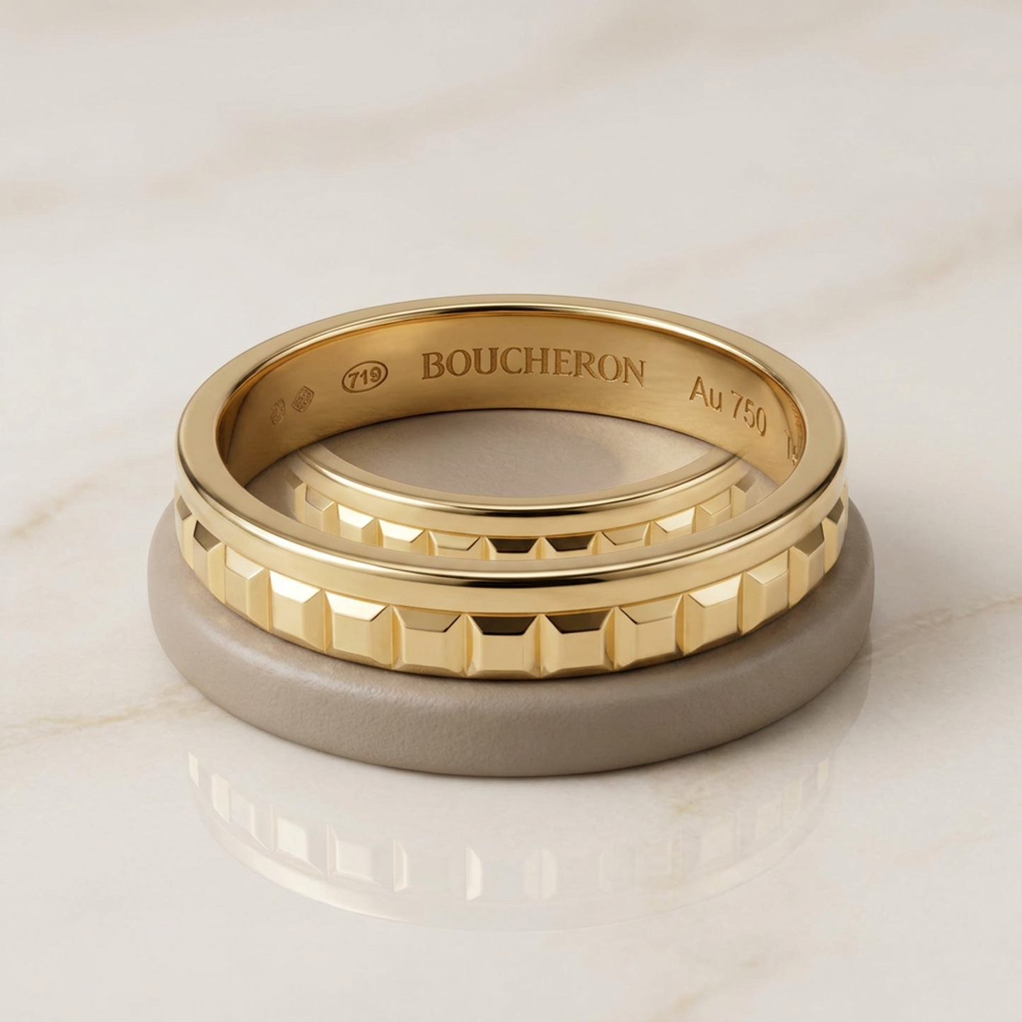 Boucheron Quatre Radiant Ring Yellow Gold (18K) Fashion No Stone Band Ring Gold