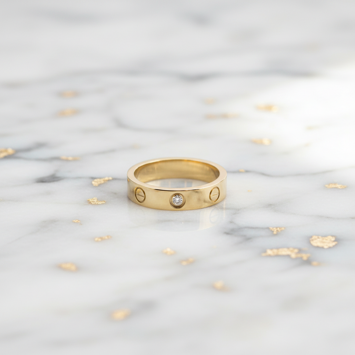 Cartier Mini Love Ring With 1 Diamond Yellow Gold (18K) Fashion Diamond Band Ring Gold