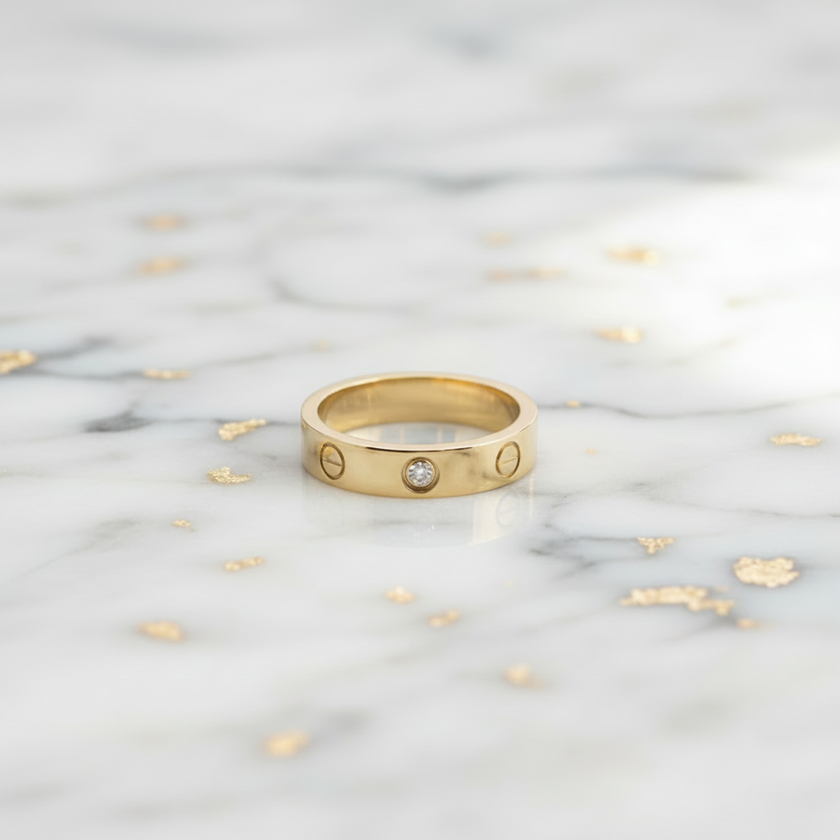 Cartier Mini Love Ring With 1 Diamond Yellow Gold (18K) Fashion Diamond Band Ring Gold