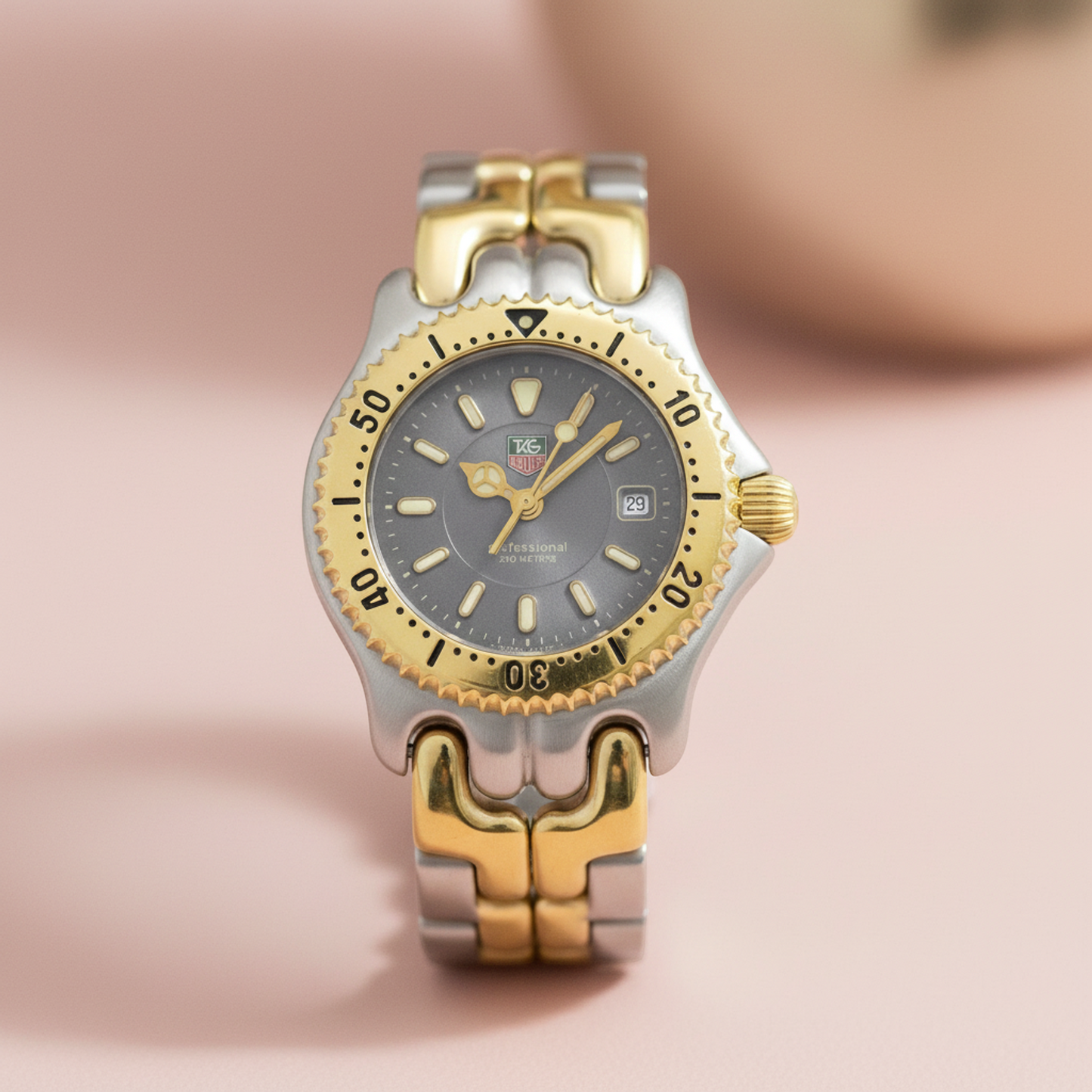 TAG HEUER Sel 200M Gold Plated Steel Ladies Watch WG1320 Polished