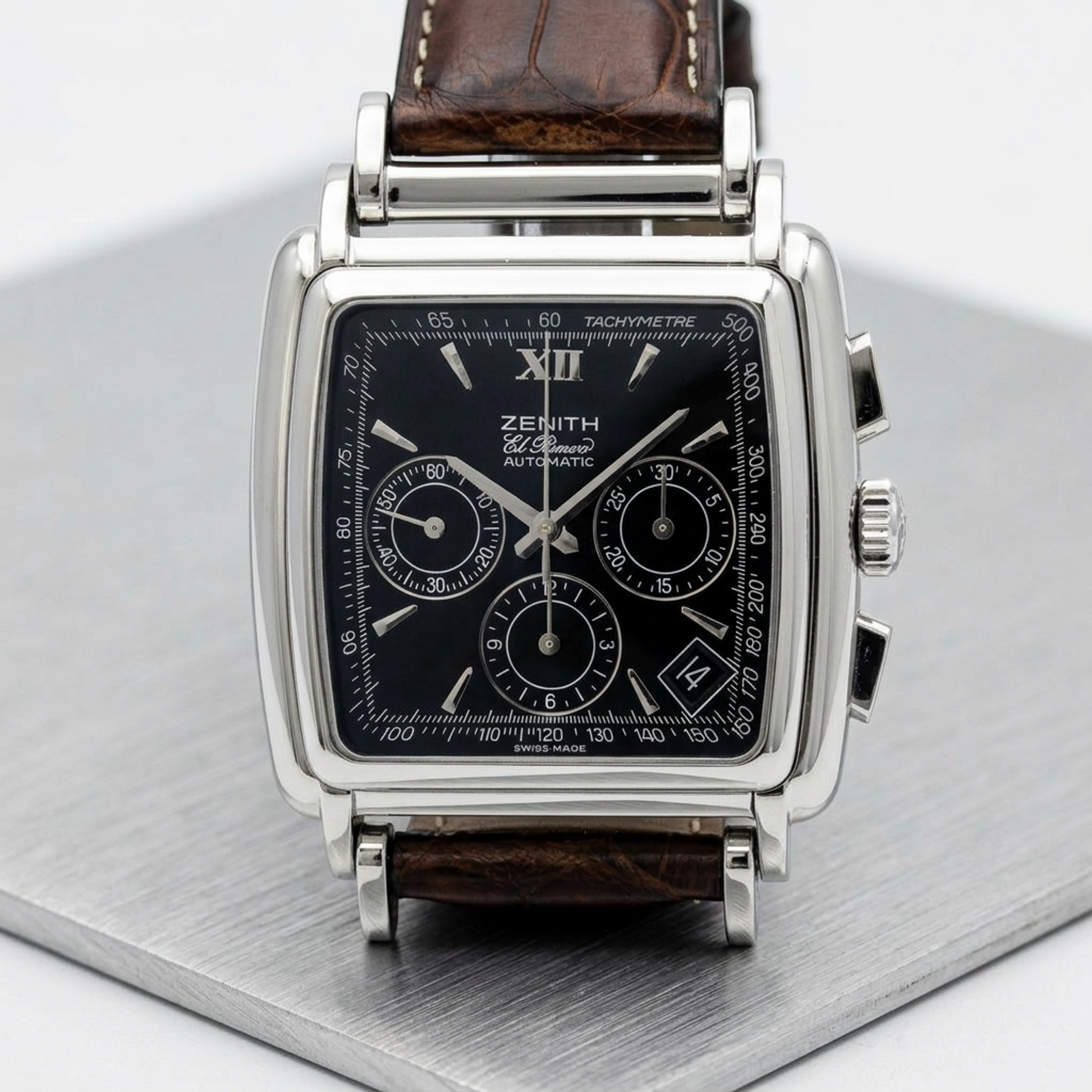 ZENITH Class El Primero Chronograph Steel Watch 01.0420.400 Polished