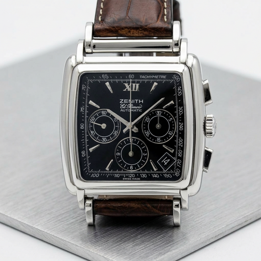 ZENITH Class El Primero Chronograph Steel Watch 01.0420.400 Polished