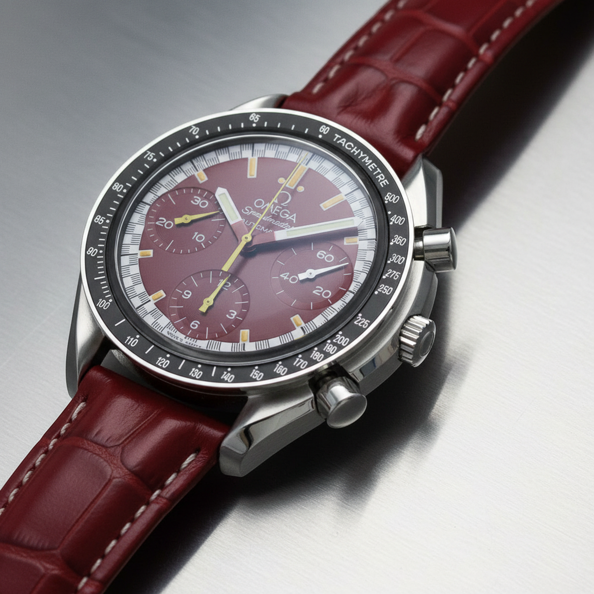OMEGA Speedmaster Michael Schumacher Red Dial Watch 3810.61 Polished