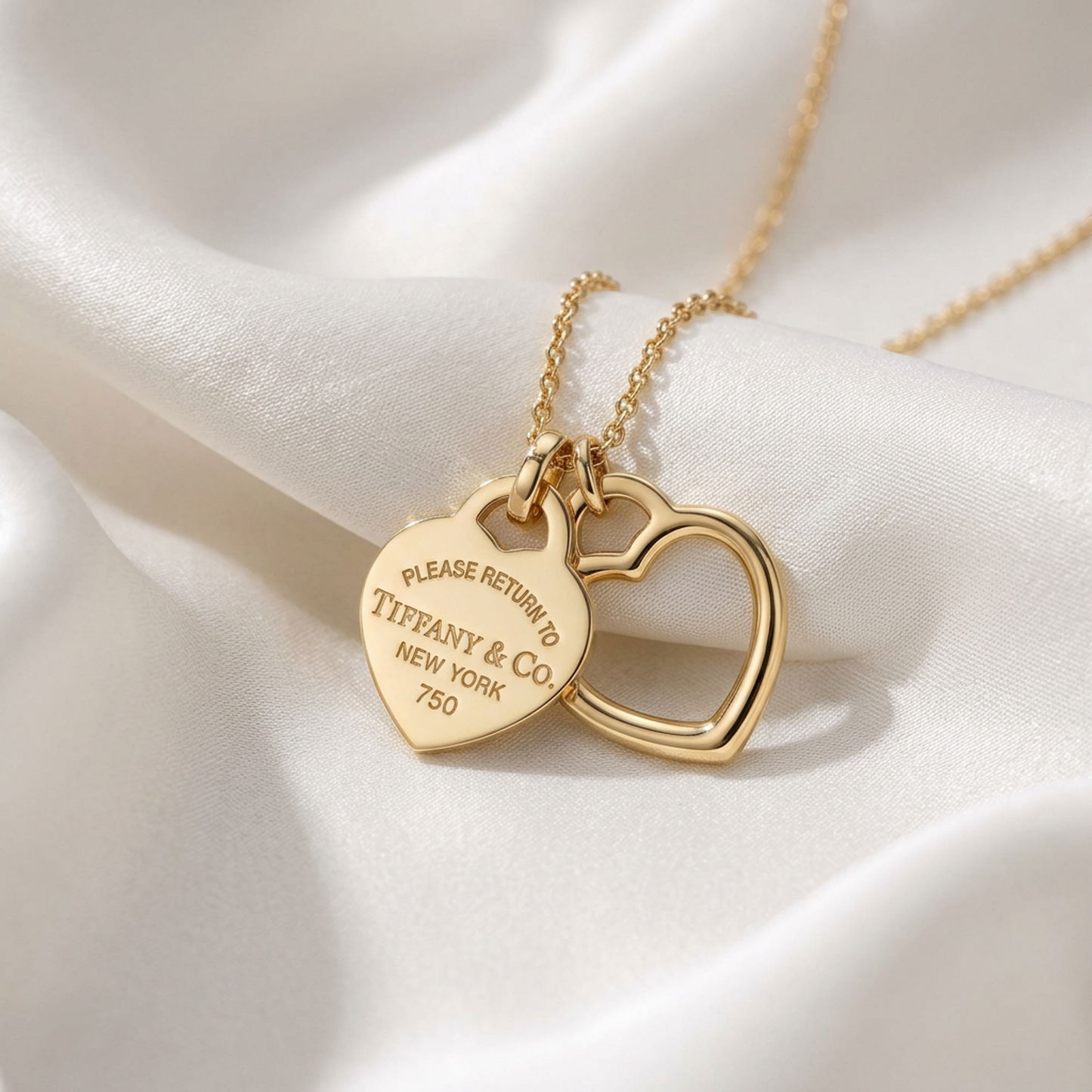 Tiffany Return To Tiffany Pink Gold (18K) Mother Of Pearl Women,Men Fashion Pendant Necklace (Pink Gold)