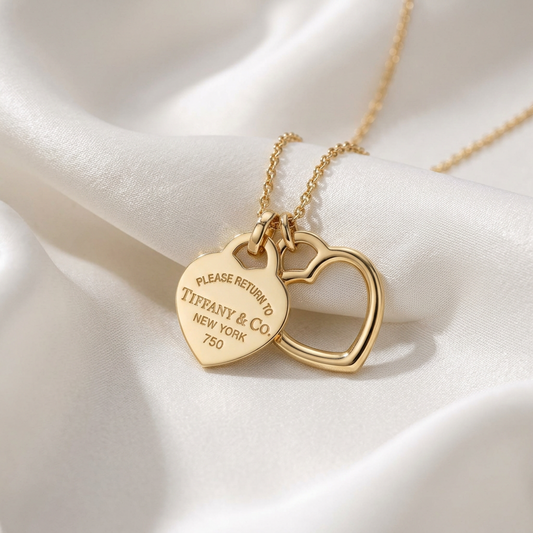 Tiffany Return To Tiffany Pink Gold (18K) Mother Of Pearl Women,Men Fashion Pendant Necklace (Pink Gold)
