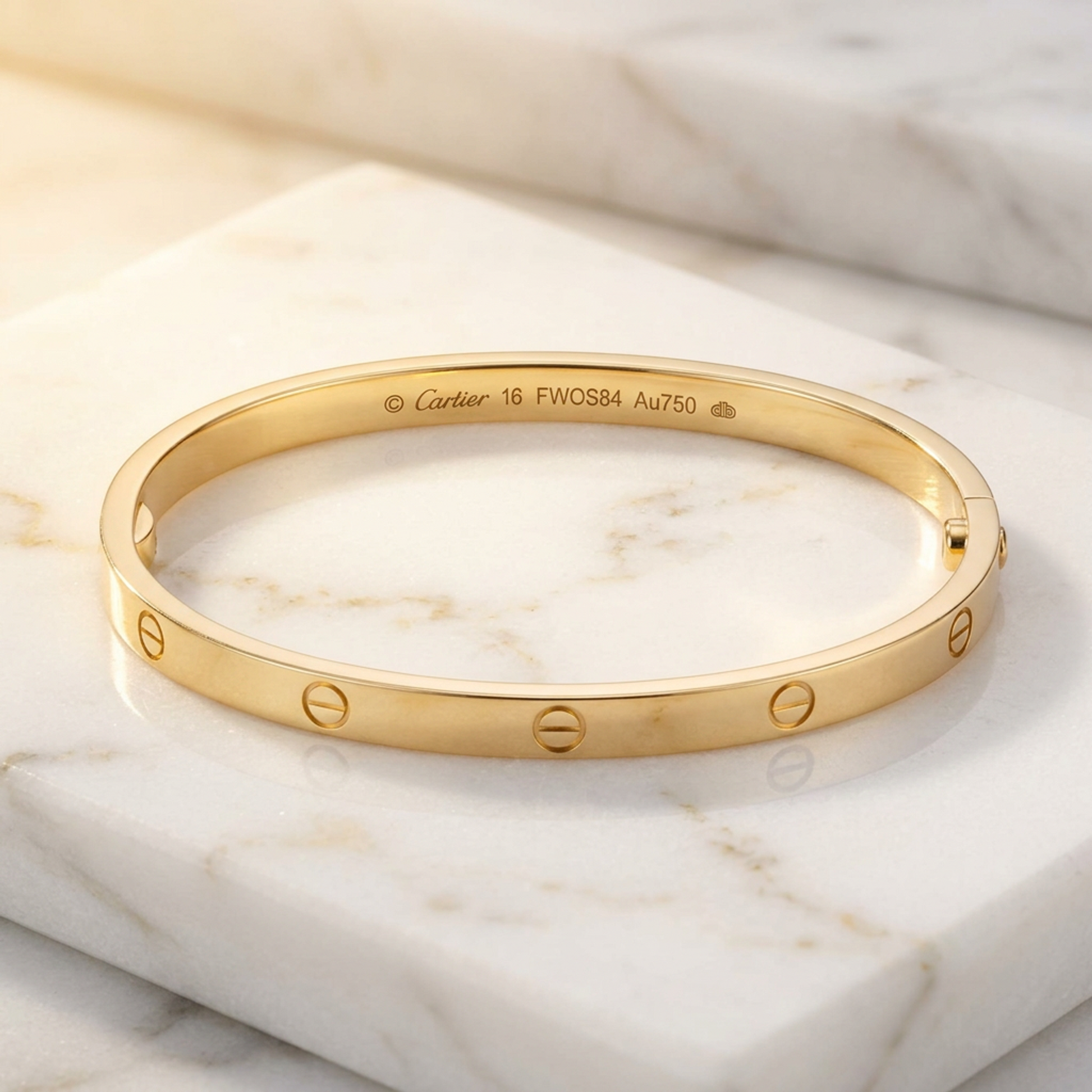 Cartier Love Bracelet SM Pink Gold (18K) No Stone Bangle Pink Gold