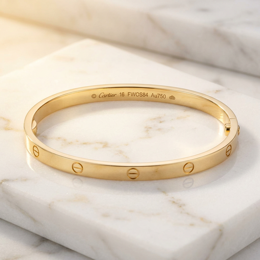 Cartier Love Bracelet SM Pink Gold (18K) No Stone Bangle Pink Gold