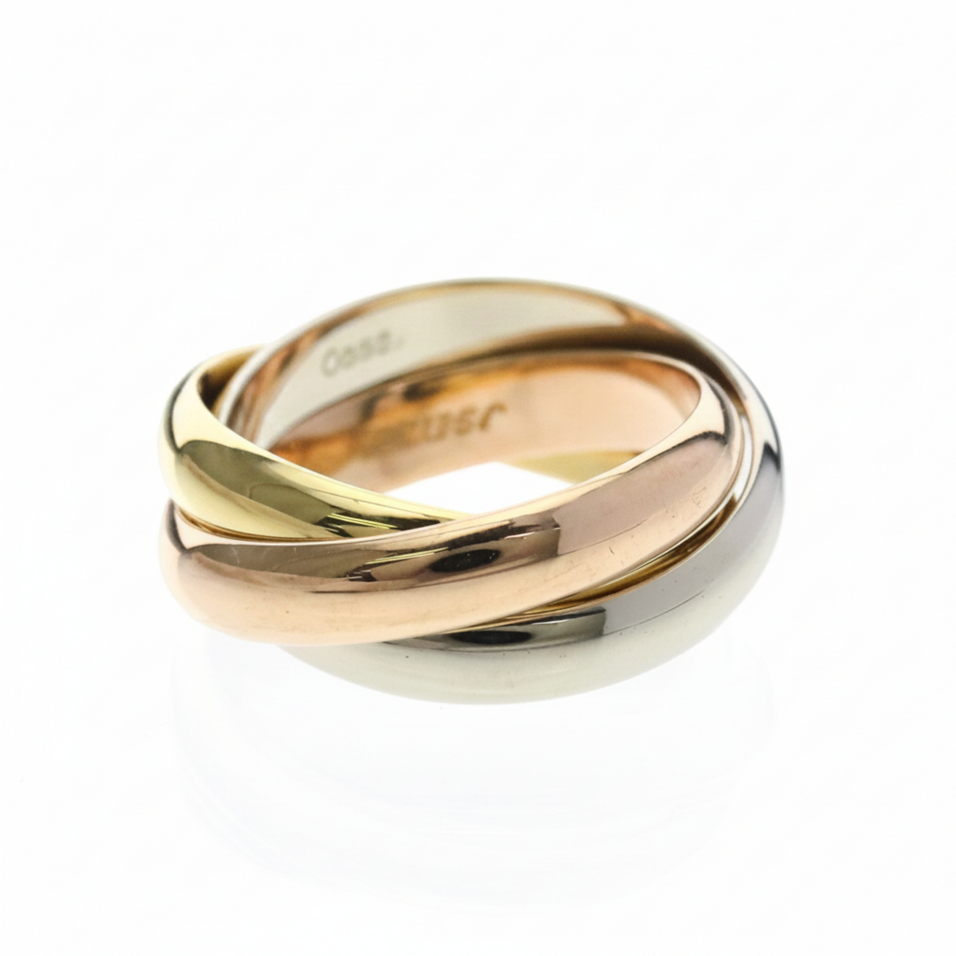 Cartier Trinity Ring Yellow Gold (18K),Pink Gold (18K),White Gold (18K) Fashion No Stone Band Ring Gold