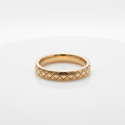 Gucci Diamantissima Ring Pink Gold (18K) Fashion No Stone Band Ring Pink Gold