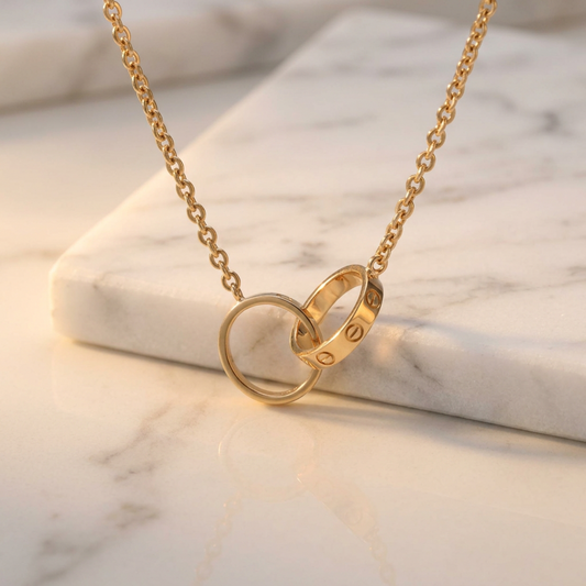 Cartier Baby Love Necklace Pink Gold (18K) No Stone Men,Women Fashion Pendant Necklace (Pink Gold)
