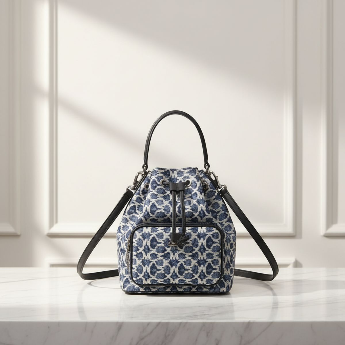 Michael Kors KHAI 35T5S5FM5C Women's Polyester Handbag,Shoulder Bag Navy