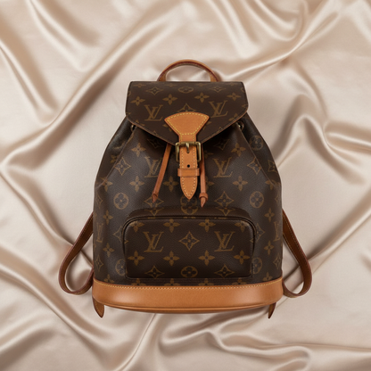 Louis Vuitton Monogram Montsouris MM M51136 Women's Backpack Brown