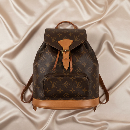 Louis Vuitton Monogram Montsouris MM M51136 Women's Backpack Brown