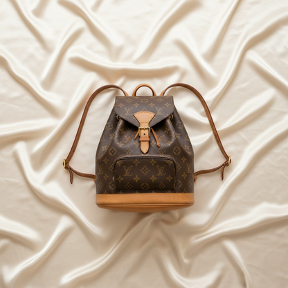 Louis Vuitton Monogram Montsouris MM M51136 Women's Backpack Brown