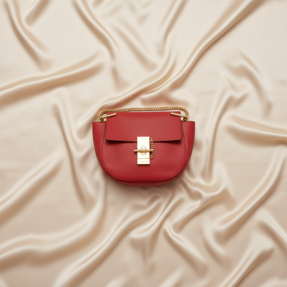 Chloé Drew Women's Leather Shoulder Bag Red Color