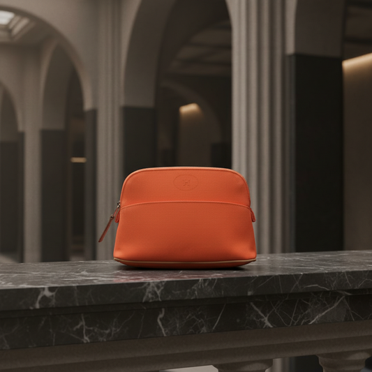 Hermes Bolide Mini 20 Men,Women Cotton Pouch Orange