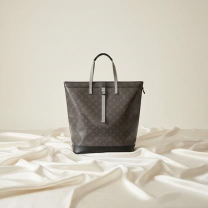Louis Vuitton Monogram Eclipse Glazed Zipped Tote M43900 Men's Backpack,Tote Bag Black,Grape