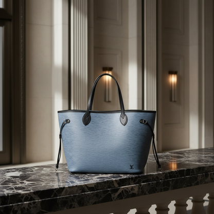 Louis Vuitton Epi Denim Neverfull MM M51053 Women's Tote Bag Black,Blue