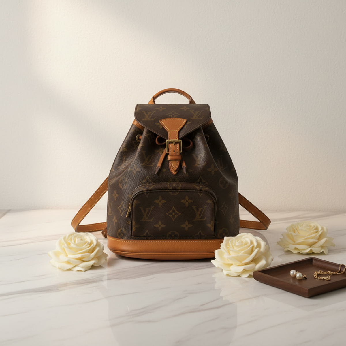 Louis Vuitton Monogram Mini Monsuri M51137 Women's Backpack Monogram