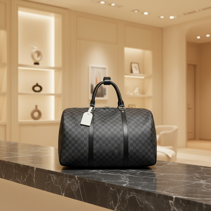 Louis Vuitton Damier Graphite Sac Voyage N41140 Men's Boston Bag Black,Gray