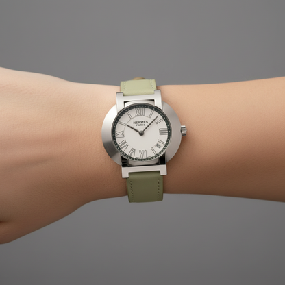 HERMES Nomade Steel Auto Quartz Ladies Watch NO1.210 Polished
